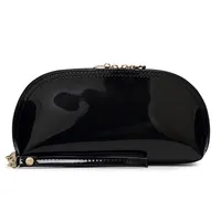 Women's Solid Color Patent Leather Zipper Wallets sku image 1