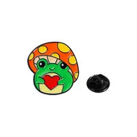 Cartoon Style Cute Animal Cartoon Frog Alloy Stamping Stoving Varnish Plating Unisex Cartoon Pinback Badge Brooches Collar Pin sku image 4