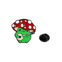 Cartoon Style Cute Animal Cartoon Frog Alloy Stamping Stoving Varnish Plating Unisex Cartoon Pinback Badge Brooches Collar Pin sku image 6