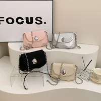 Women's Medium Pu Leather Solid Color Basic Classic Style Sewing Thread Square Flip Cover Crossbody Bag main image 8