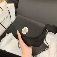 Women's Medium Pu Leather Solid Color Basic Classic Style Sewing Thread Square Flip Cover Crossbody Bag main image 2