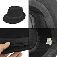 Unisex Retro Solid Color Crimping Fedora Hat main image 3