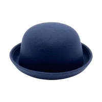 Women's Vintage Style Solid Color Curved Eaves Fedora Hat main image 3