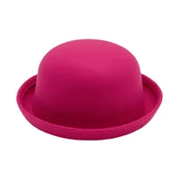 Women's Vintage Style Solid Color Curved Eaves Fedora Hat sku image 18