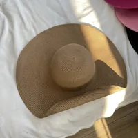 Women's Elegant Simple Style Solid Color Crimping Straw Hat sku image 10