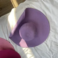 Women's Elegant Simple Style Solid Color Crimping Straw Hat main image 4