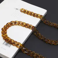 Resin Acrylic Plastic Acetate Hawksbill Leopard Print Glasses Cord Chain Environmental Protection Eyeglasses Chain Anti-lost sku image 1