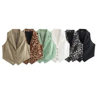 Women's Vest Sleeveless Blazers Vintage Style Streetwear Solid Color main image 4