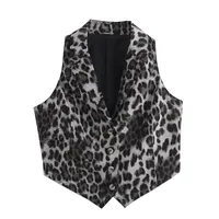 Women's Vest Sleeveless Blazers Vintage Style Streetwear Solid Color sku image 16