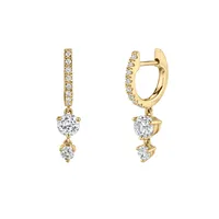 1 Pair Modern Style Classic Style Geometric Plating Copper Zircon Drop Earrings Ear Studs sku image 3