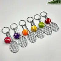 Simple Style Sports Tennis Racket Zinc Alloy Unisex Bag Pendant Keychain main image 1