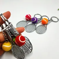 Simple Style Sports Tennis Racket Zinc Alloy Unisex Bag Pendant Keychain main image 2