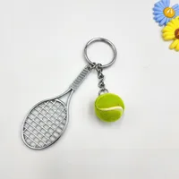 Simple Style Sports Tennis Racket Zinc Alloy Unisex Bag Pendant Keychain sku image 5