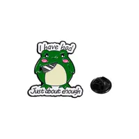 Cartoon Style Cute Animal Cartoon Frog Alloy Stamping Stoving Varnish Plating Unisex Cartoon Pinback Badge Brooches Collar Pin sku image 20