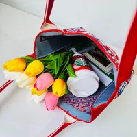 Women's Large Polyester Geometric Letter Streetwear Square Open Handbag main image 4