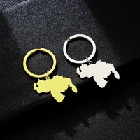 Simple Style Map Titanium Steel Unisex Keychain main image 1
