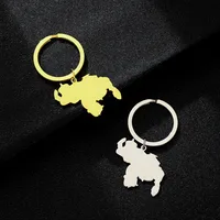 Simple Style Map Titanium Steel Unisex Keychain main image 5