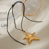 Wholesale Jewelry Vacation Beach Starfish 304 Stainless Steel Pendant Necklace main image 2