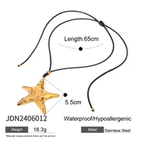 Wholesale Jewelry Vacation Beach Starfish 304 Stainless Steel Pendant Necklace sku image 1
