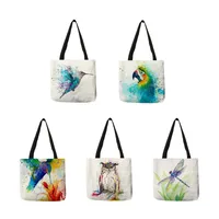 Women's Medium Polyester Bird Basic Square Open Shopping Bags main image 1