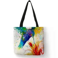 Women's Medium Polyester Bird Basic Square Open Shopping Bags main image 4
