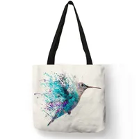 Women's Medium Polyester Bird Basic Square Open Shopping Bags sku image 1
