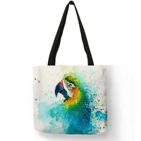 Women's Medium Polyester Bird Basic Square Open Shopping Bags sku image 2