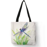 Women's Medium Polyester Bird Basic Square Open Shopping Bags sku image 5