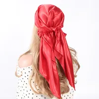 Women's Simple Style Solid Color Satin Silk Kerchief sku image 1