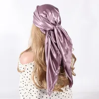 Women's Simple Style Solid Color Satin Silk Kerchief sku image 13