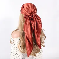 Women's Simple Style Solid Color Satin Silk Kerchief sku image 18