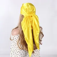 Women's Simple Style Solid Color Satin Silk Kerchief sku image 3