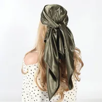 Women's Simple Style Solid Color Satin Silk Kerchief sku image 22