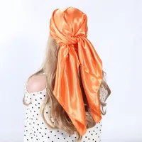 Women's Simple Style Solid Color Satin Silk Kerchief sku image 4