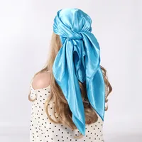 Women's Simple Style Solid Color Satin Silk Kerchief sku image 24