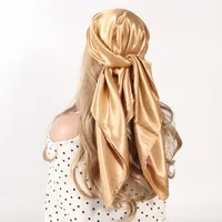 Women's Simple Style Solid Color Satin Silk Kerchief sku image 25