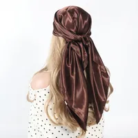 Women's Simple Style Solid Color Satin Silk Kerchief sku image 6