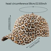 Unisex Retro Classic Style Leopard Wide Eaves Curved Eaves Baseball Cap main image 3