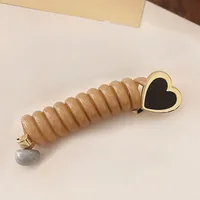 Women's Basic Sweet Heart Shape Resin Hair Tie main image 2