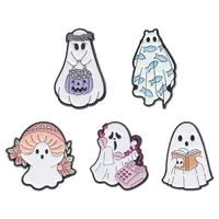 Cartoon Style Cowboy Style Halloween Pattern Ghost Devil Alloy Stamping Stoving Varnish Plating Women's Brooches main image 2