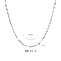 Korean Version Of S925 Sterling Silver Wild Round Bead Snake Bone Box Cross Melon Seed Necklace sku image 3