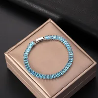 Wholesale Jewelry Elegant Shiny Geometric Copper Bracelets Tennis Chain sku image 7