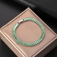 Wholesale Jewelry Elegant Shiny Geometric Copper Bracelets Tennis Chain sku image 5