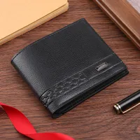 Men's Solid Color PVC Open Small Wallets main image 5