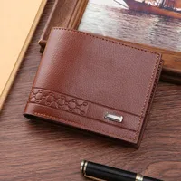 Men's Solid Color PVC Open Small Wallets main image 1
