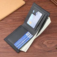 Men's Solid Color PVC Open Small Wallets main image 2