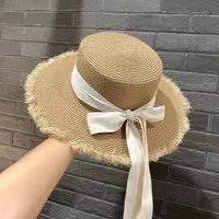 Women's Pastoral Simple Style Color Block Wide Eaves Straw Hat sku image 4