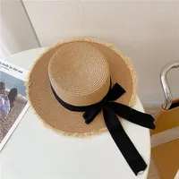 Women's Pastoral Simple Style Color Block Wide Eaves Straw Hat sku image 3