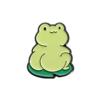 Cartoon Style Cute Animal Cartoon Frog Alloy Stamping Stoving Varnish Plating Unisex Cartoon Pinback Badge Brooches Collar Pin sku image 24