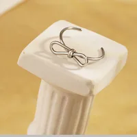 Wholesale Jewelry Simple Style Bow Knot 304 Stainless Steel No Inlaid 18K Gold Plated Gold Plated main image 2